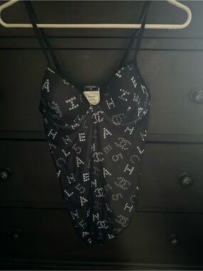 Black One-Piece Swimwear